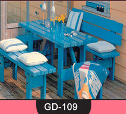 Wooden Bench with Table ~ GD-109