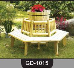 Wooden Bench with Pot ~ GD-1015