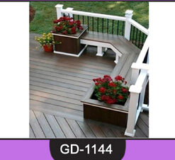 Wooden Bench With Pot ~ GD-1144