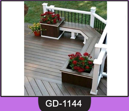 Wooden Bench With Pot ~ GD-1144