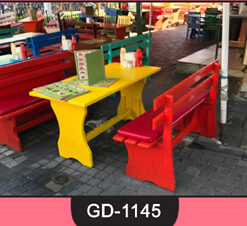 Wooden Bench with Table ~ GD-1145