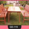 Wooden Bench with Table ~ GD-115