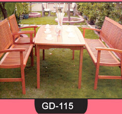 Wooden Bench with Table ~ GD-115