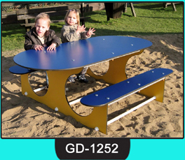 Wooden Table with Bench ~ GD-1252
