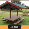 Wooden Bench with Table ~ GD-468