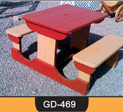 Wooden Bench with Table ~ GD-469