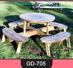 Wooden Table With Bench ~ GD-705