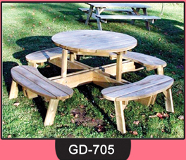 Wooden Table With Bench ~ GD-705